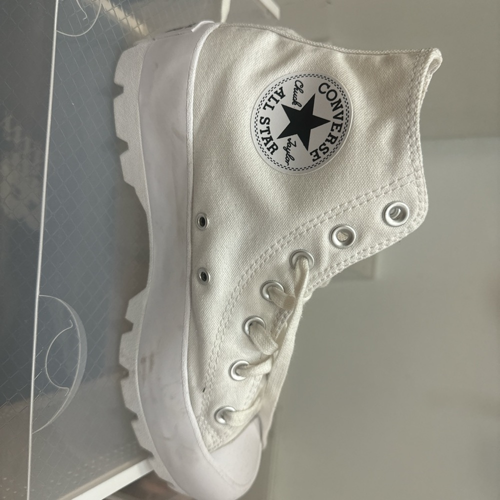 Platform white converse